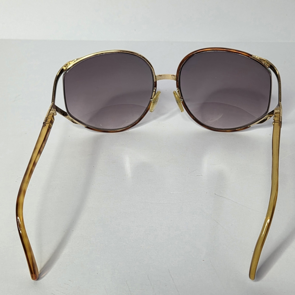 Dior Gradient Brown Shield Sunglasses with Gold Trim - Picture 9 of 15